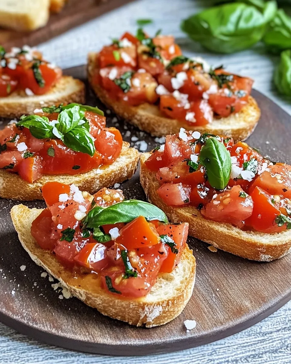 Bruschetta mit Tomaten und Knoblauchöl