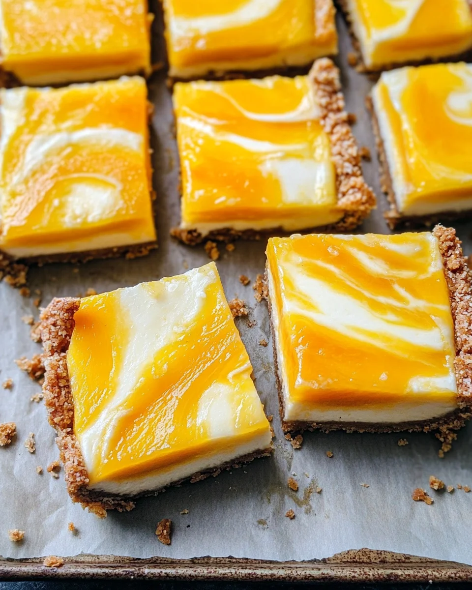 Coconut Mango Cheesecake Bars