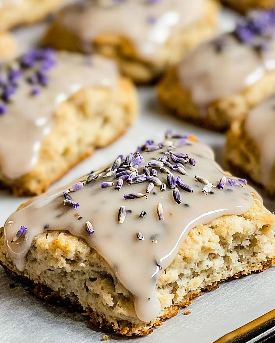 Earl Grey Scones with Lavender Glaze