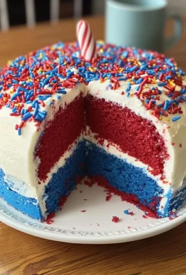 Firecracker Red, White and Blue Cake