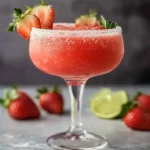 Frozen strawberry margaritas