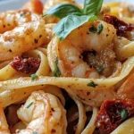 Garlic Shrimp Pasta with Spicy Sun-Dried Tomato Cream Sauce