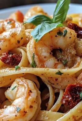 Garlic Shrimp Pasta with Spicy Sun-Dried Tomato Cream Sauce
