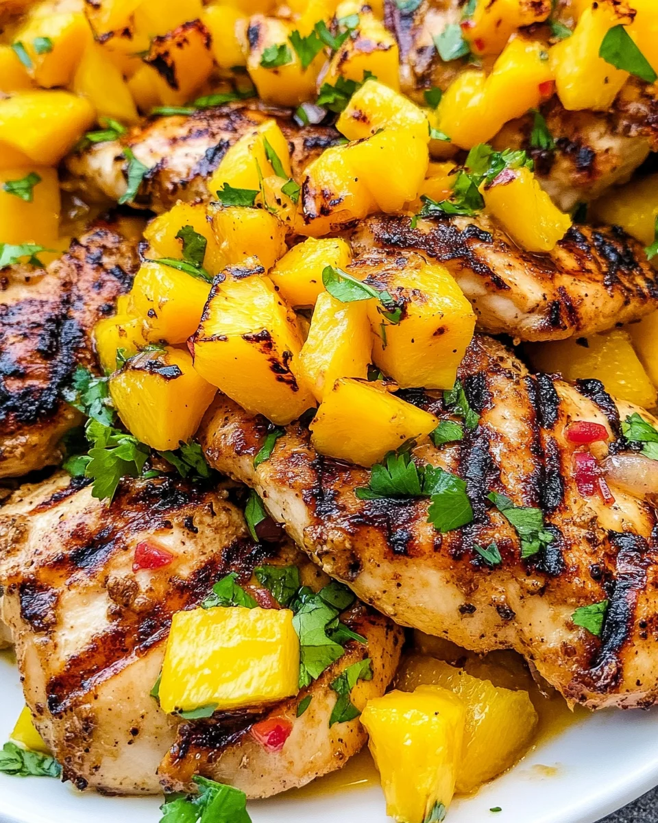 Grilled Mango Pineapple Chicken