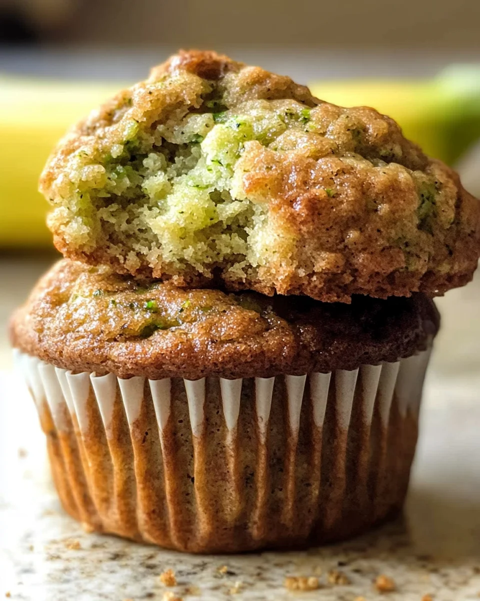 Healthy Banana Zucchini Muffins