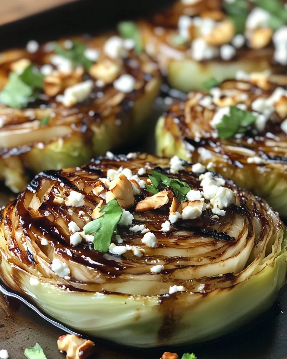 Honey Balsamic Cabbage Steaks