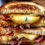 Hot Honey Apple Cheddar Beef Bacon Grilled Cheese