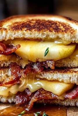 Hot Honey Apple Cheddar Beef Bacon Grilled Cheese