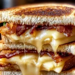 Hot Honey Apple Cheddar Beef Bacon Grilled Cheese