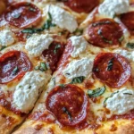 Hot Honey Beef Pepperoni Ricotta Pizza