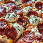 Hot Honey Beef Pepperoni Ricotta Pizza