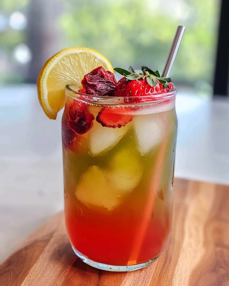 Iced Strawberry Green Tea
