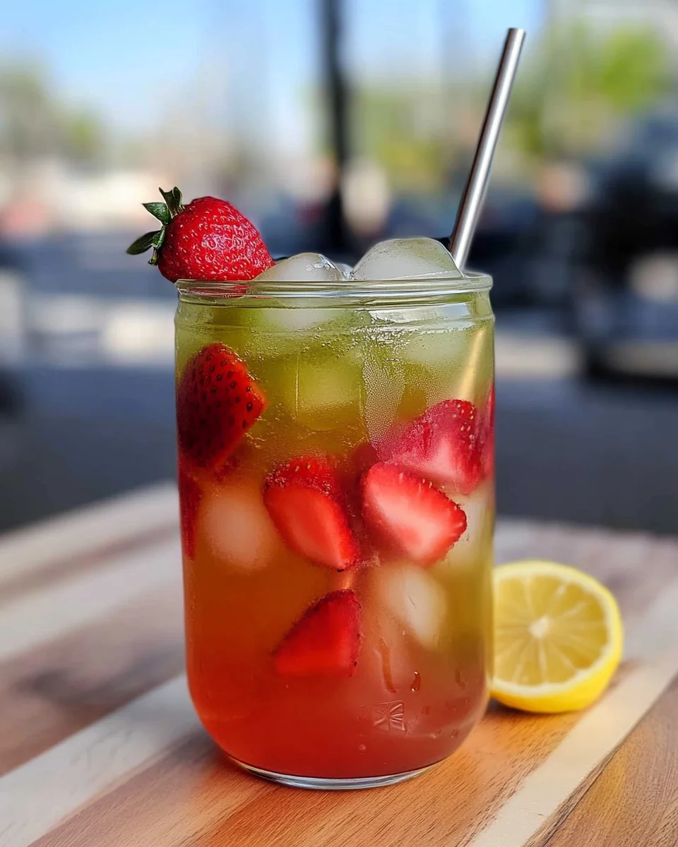 Iced Strawberry Green Tea