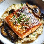 Japanese Style Risotto with Seared Salmon