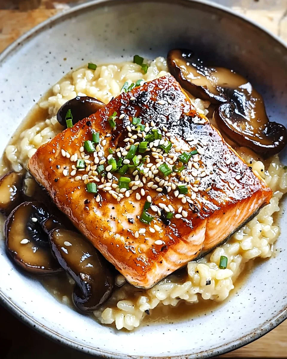 Japanese Style Risotto with Seared Salmon