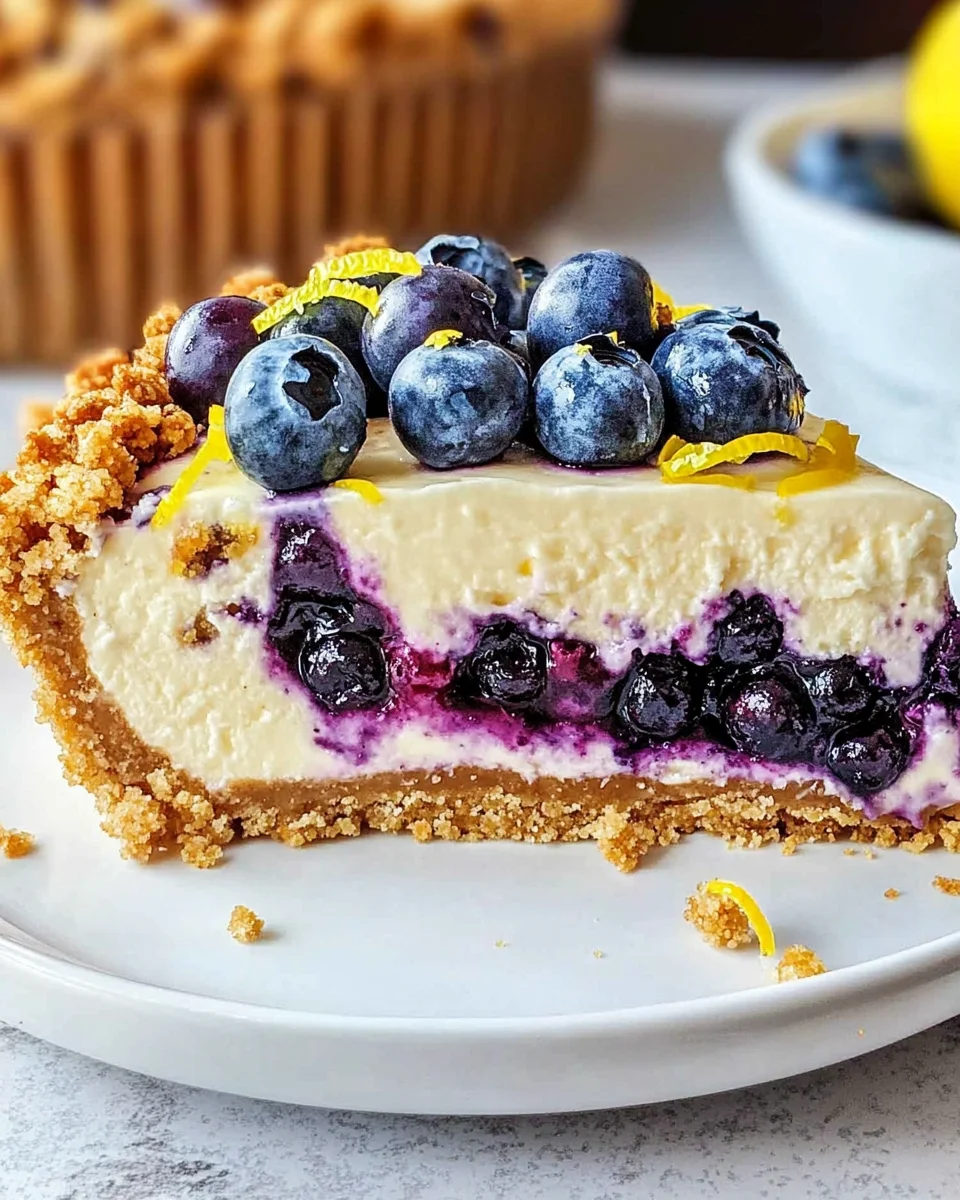 Lemon Blueberry Crumble Cheesecake