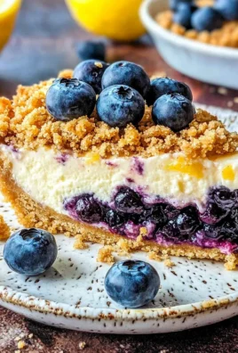 Lemon Blueberry Crumble Cheesecake