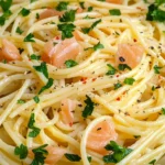 Lemon Butter Salmon Pasta