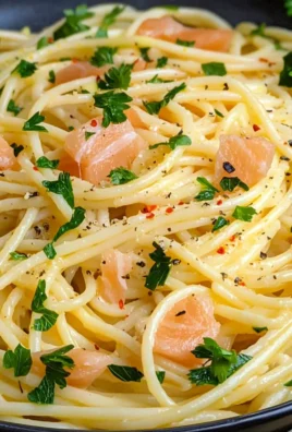 Lemon Butter Salmon Pasta