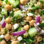 Lemon Quinoa and Chickpea Salad delights with flavor!