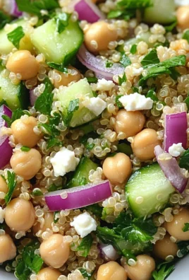 Lemon Quinoa and Chickpea Salad delights with flavor!
