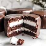 Mini Chocolate Cakes with Marshmallow Filling and Chocolate Coating (Homemade Ding Dongs!)