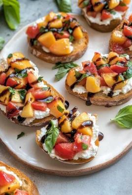 Peach Bruschetta with Whipped Ricotta