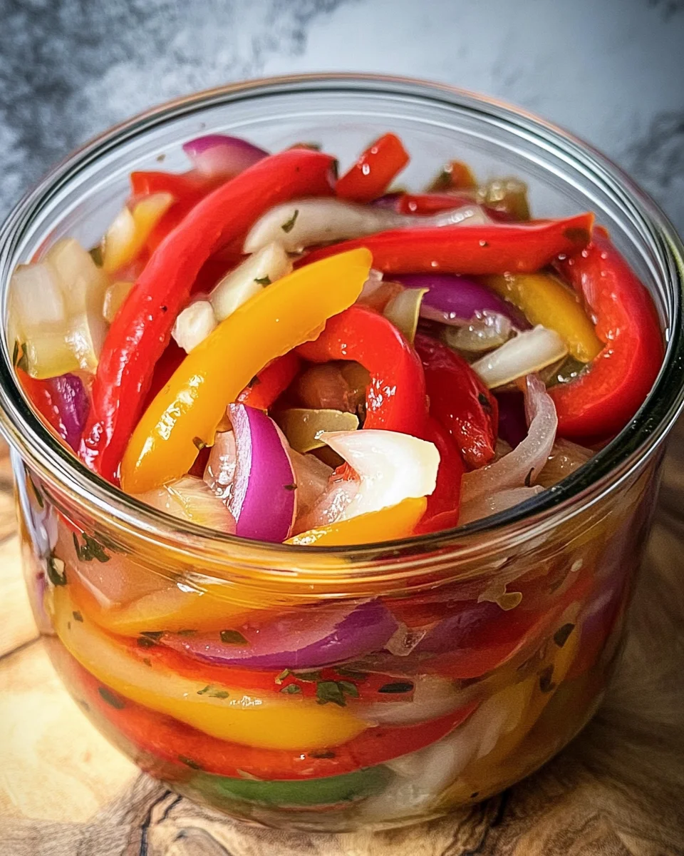 Pickled Sweet Peppers and Onions