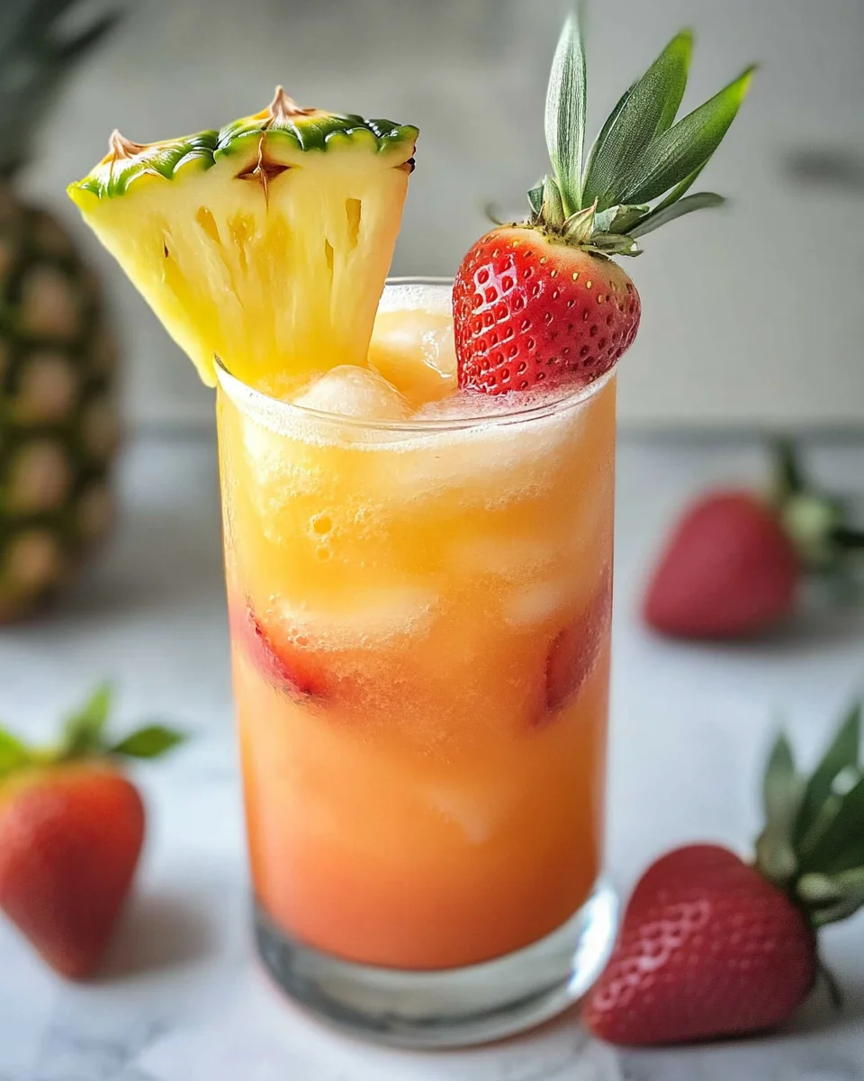 Pineapple Strawberry Agua Fresca
