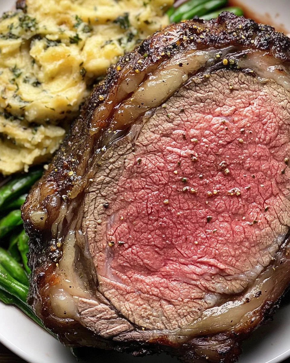 Prime Rib With Garlic Herb Butter Recipe by Tasty