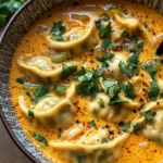 Quick Coconut Curry Soup with Dumplings
