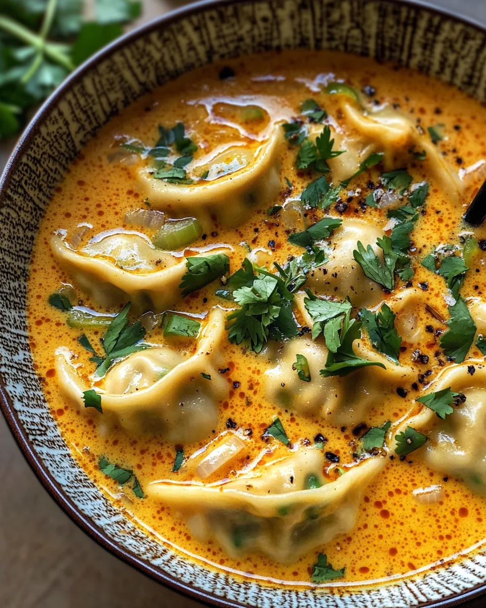 Quick Coconut Curry Soup with Dumplings