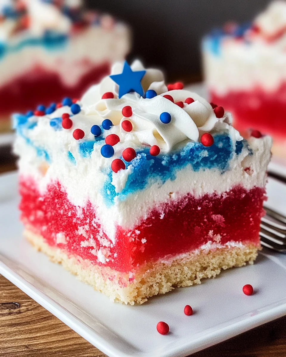 Red White & Blue Poke Cake