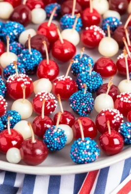 Red, White, and Blue Drunken Cherries