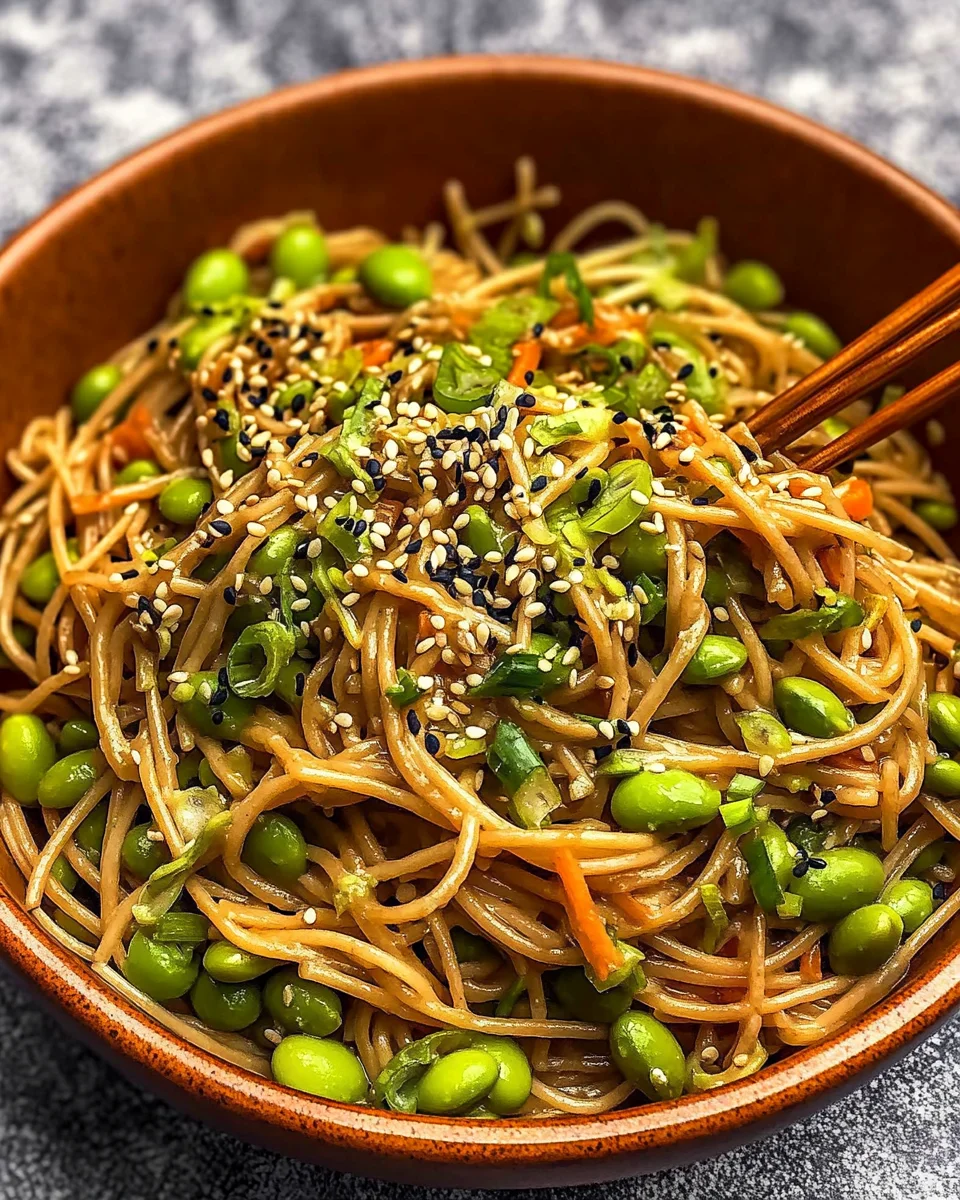 Sesame Ginger Edamame Noodles