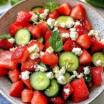 Strawberry Watermelon Cucumber Salad