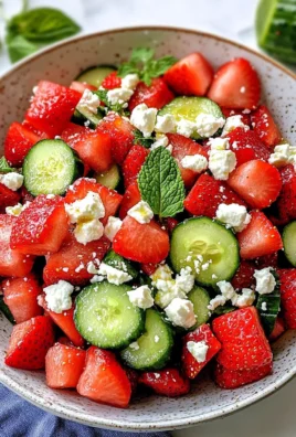 Strawberry Watermelon Cucumber Salad
