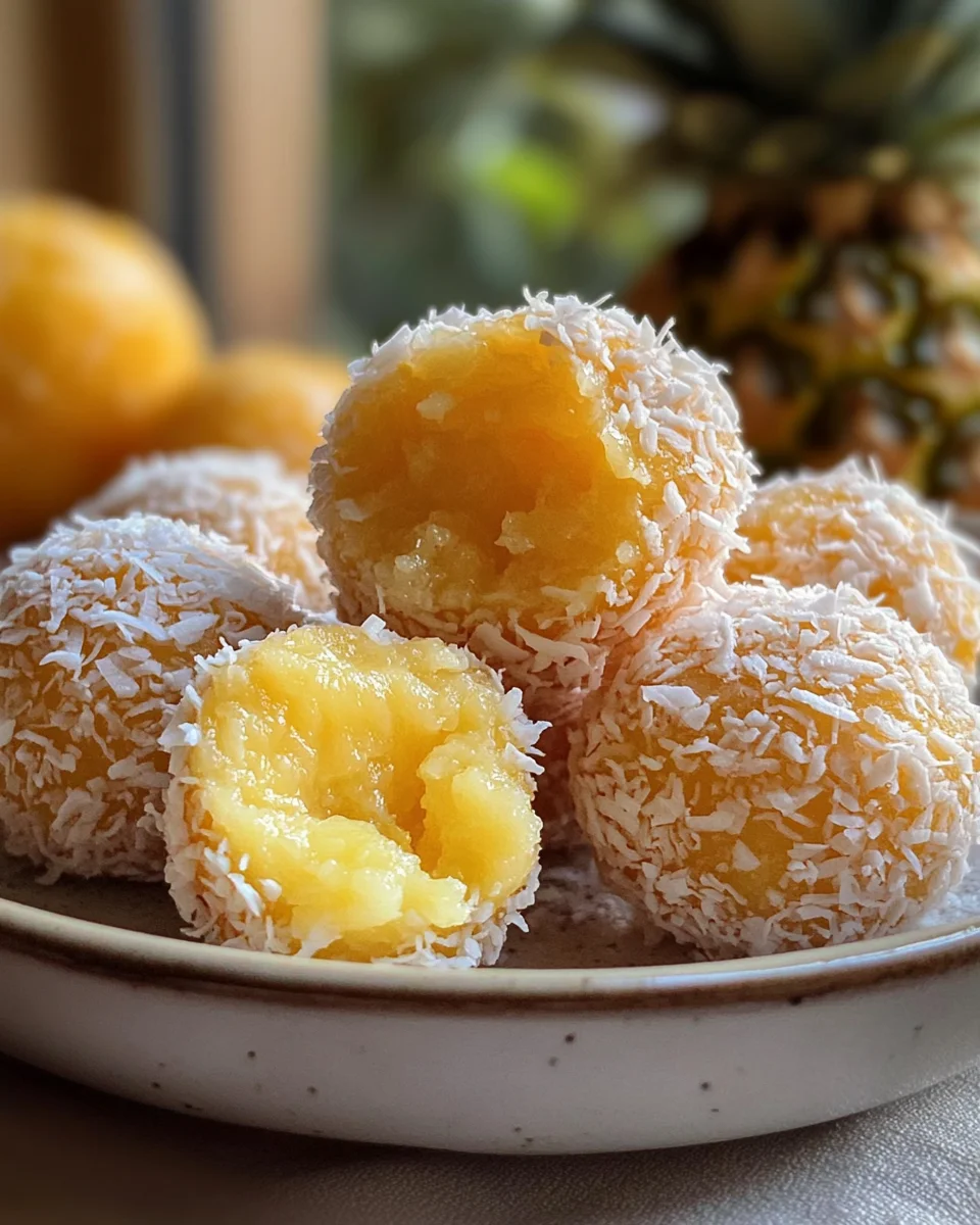 Tropical Pineapple Coconut Balls