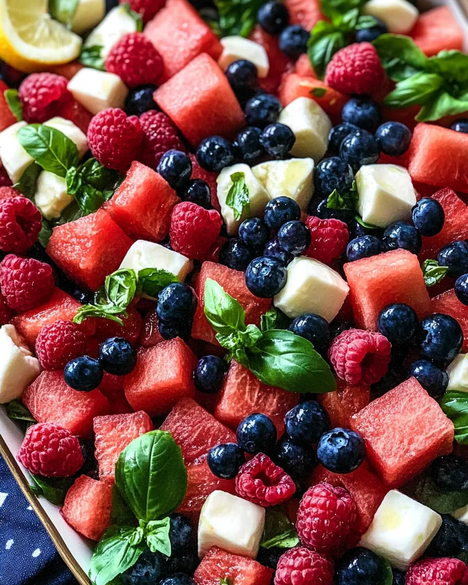 Watermelon Blueberry Salad