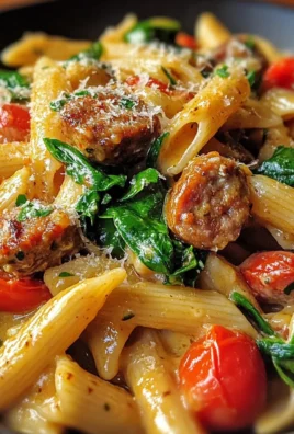 Creamy Bold Honey Chili Sausage Pasta Skillet