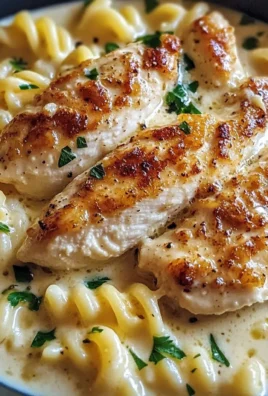 Creamy Garlic Butter Chicken and Rotini in Parmesan Sauce