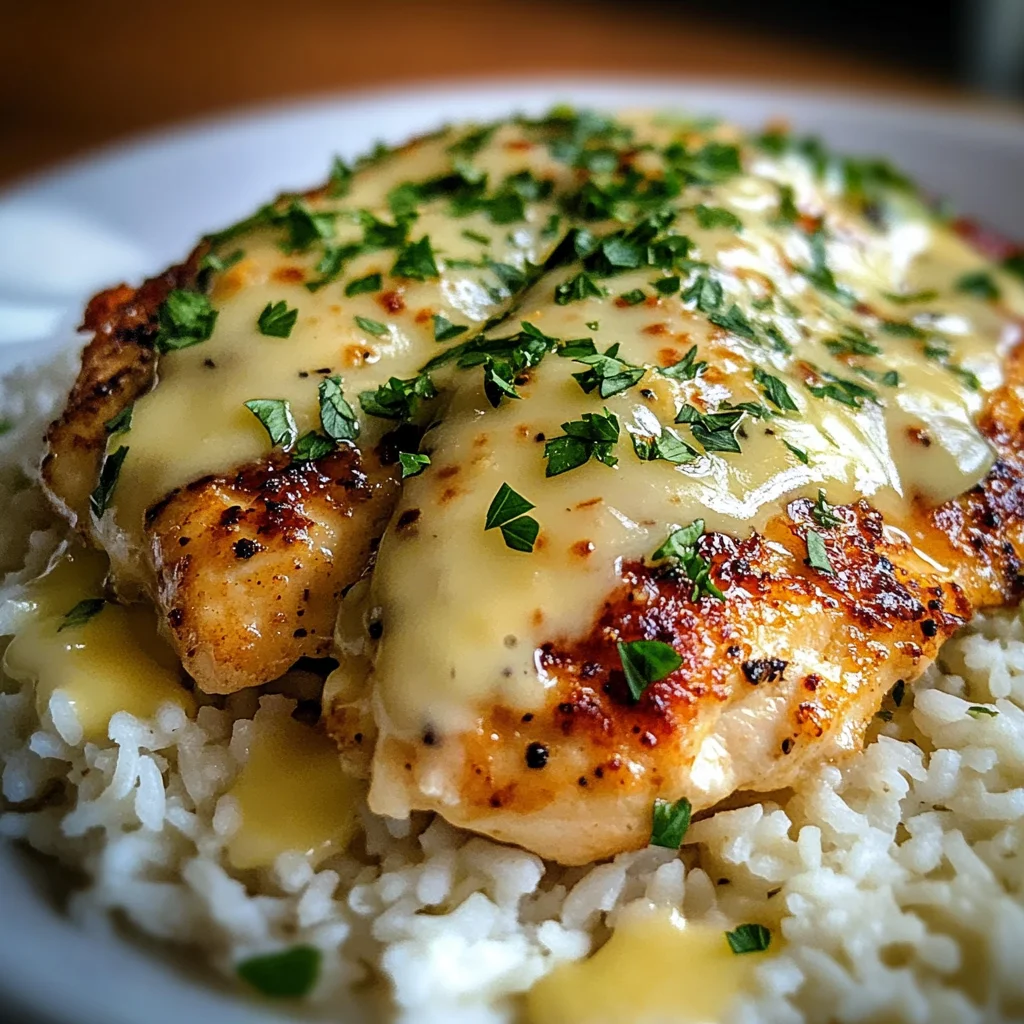 Creamy Honey Mustard Pepper Jack Chicken Rice