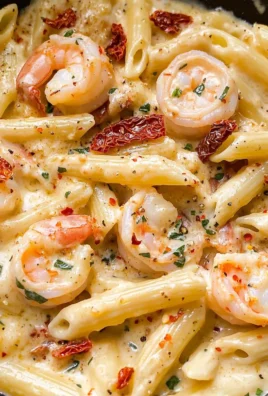 Creamy Mozzarella Shrimp Pasta