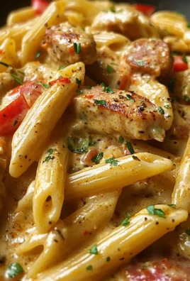 Creamy Pepper Jack Cajun Chicken And Sausage Pasta