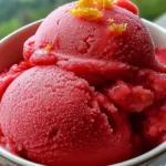 Easy Homemade Strawberry Sorbet
