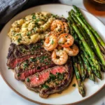 Garlic Butter Ribeye Steak And Shrimp