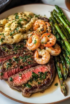 Garlic Butter Ribeye Steak And Shrimp