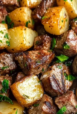 Garlic Butter Steak Bites and Potatoes