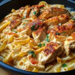 One-Pan Creamy Sweet and Spicy Cajun Chicken Pasta