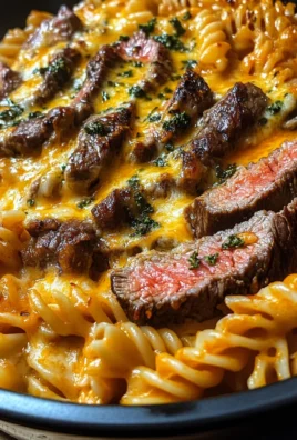 One-Pot Creamy Honey Buffalo Steak Pasta Bake
